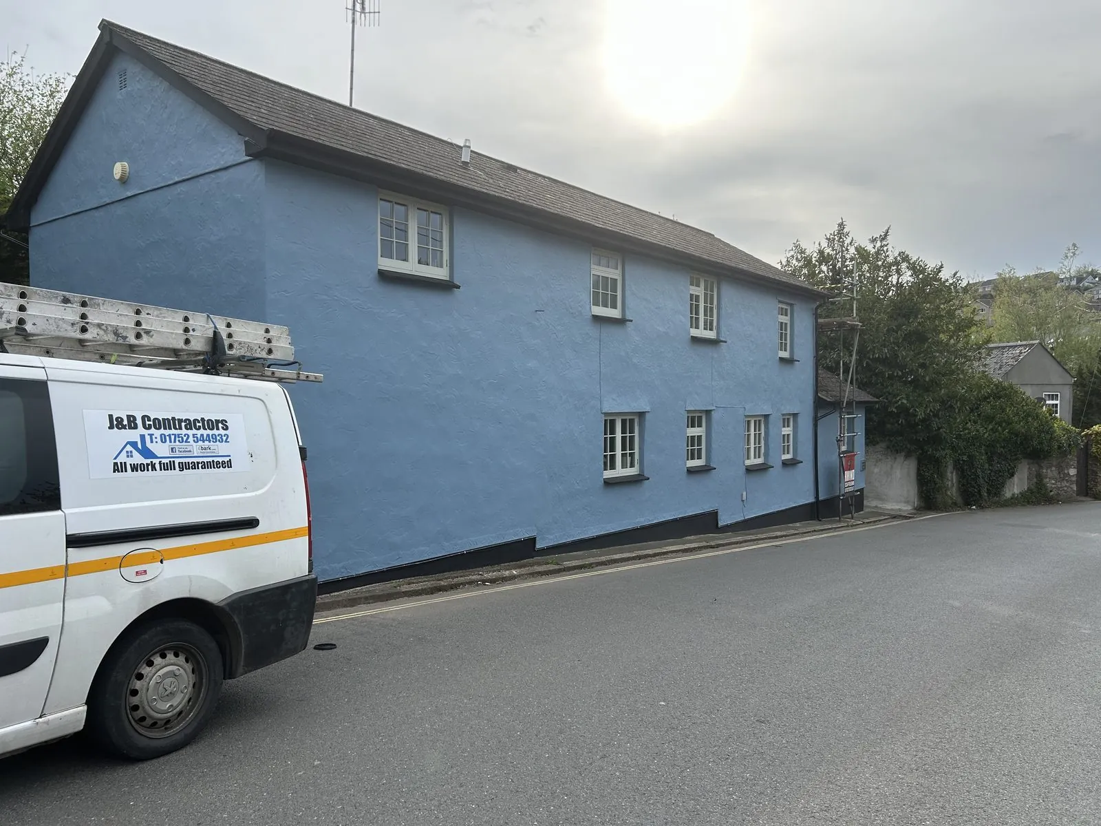 Exterior painting of a detached house in Wadebridge
